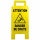 Chevalet - Attention danger de chute - Jaune