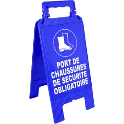 Chevalet - Port de chaussures sécurité obligatoire - Bleu