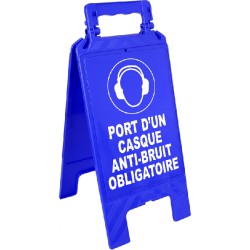 Chevalet - Port casque anti-bruit obligatoire - Bleu